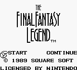 Final Fantasy Legends Title Screen